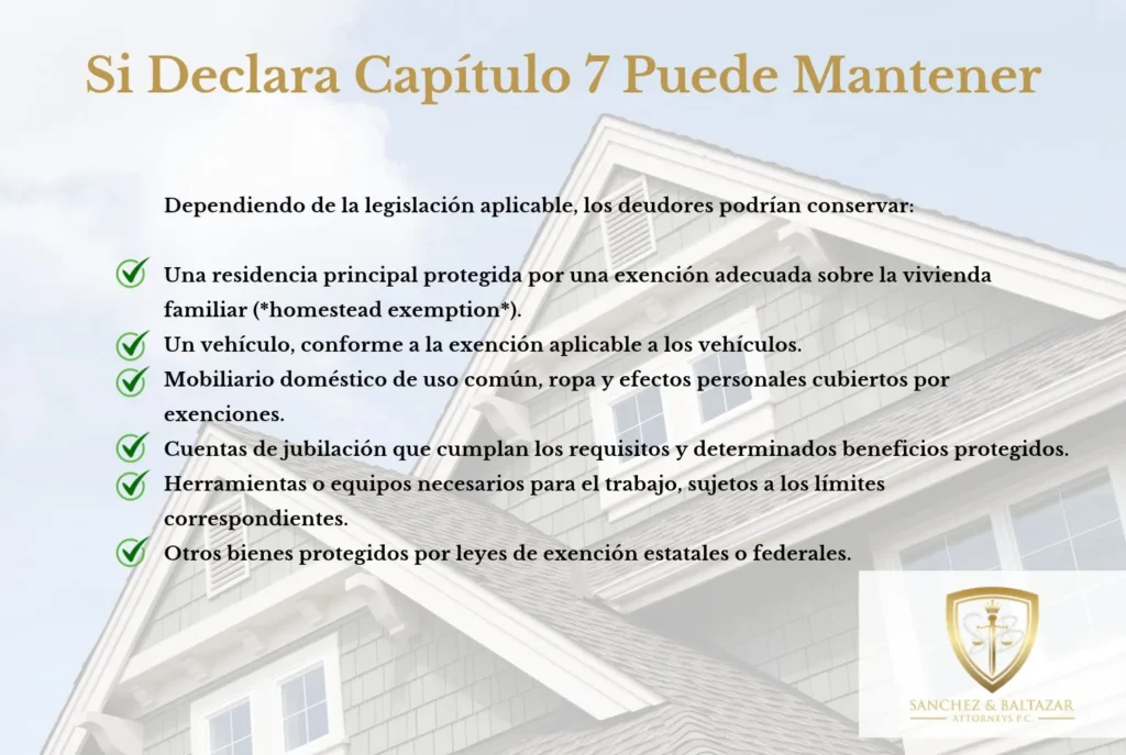 si declara capitulo 7 puede mantener
